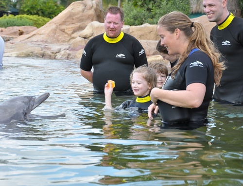 Lucy Feeding Dolphins