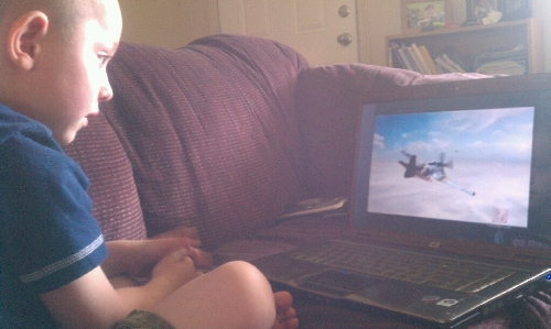 Quinn Watching Red Tails