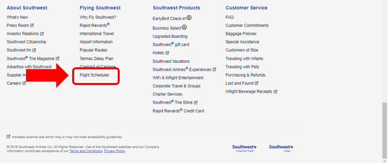 southwest airlines baggage size