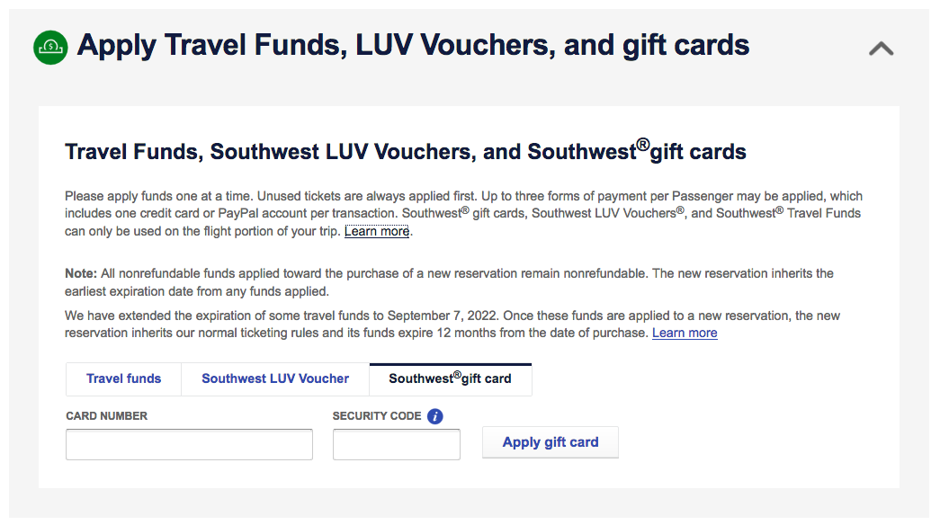 Southwest Airlines - $500 E-Gift Card