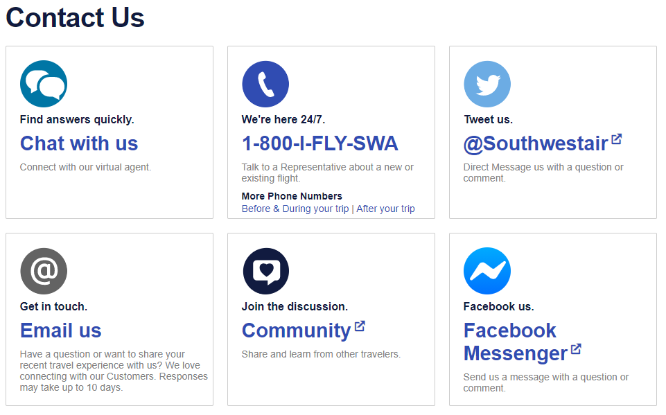 What is the fastest way to contact Southwest Airlines?