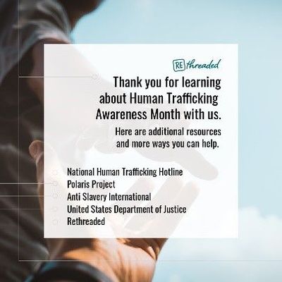 Renew Hope: Human Trafficking Awareness Month