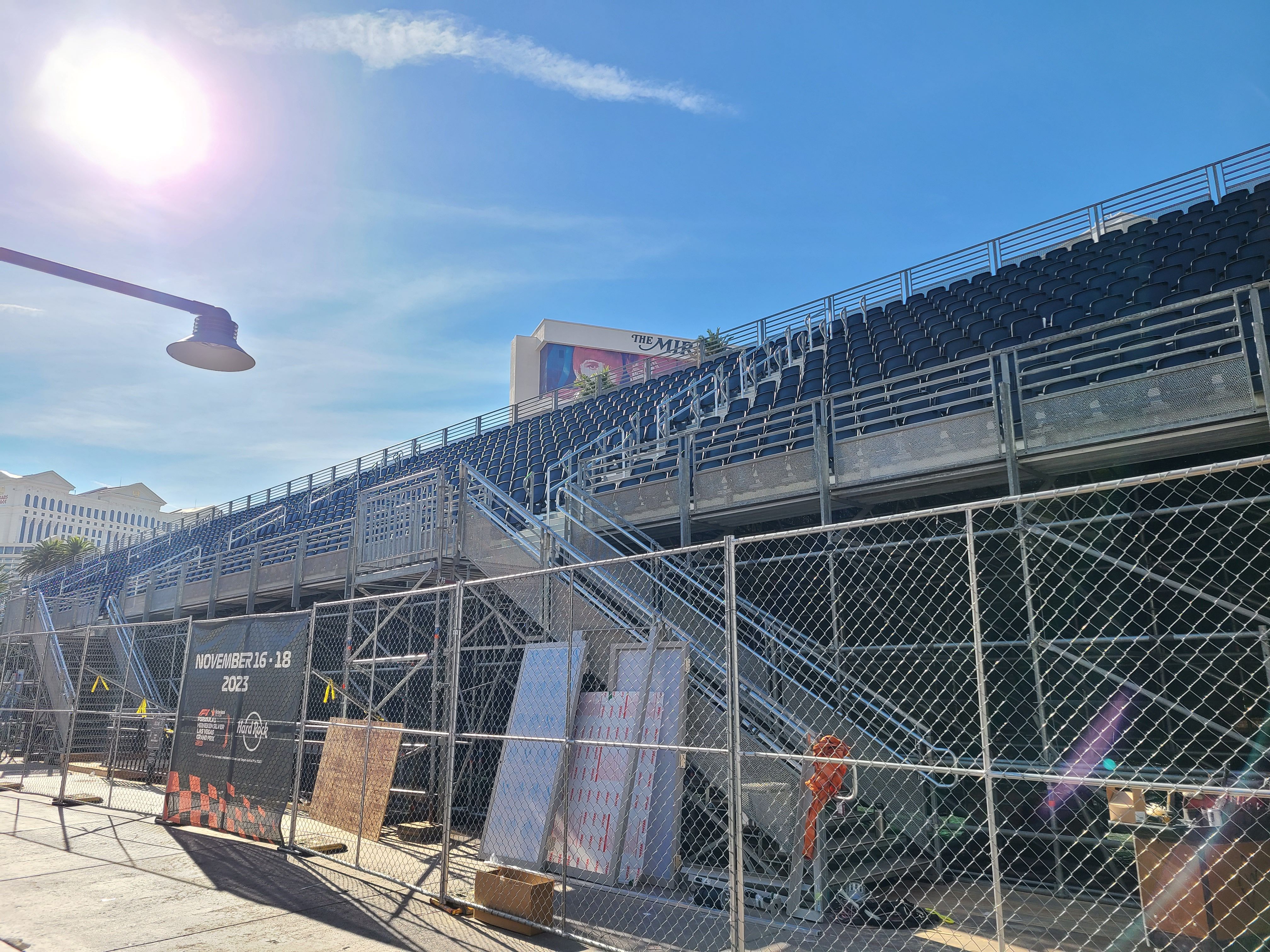 Front row view' Beer Park at Paris preparing for F1 Grand Prix four months  away