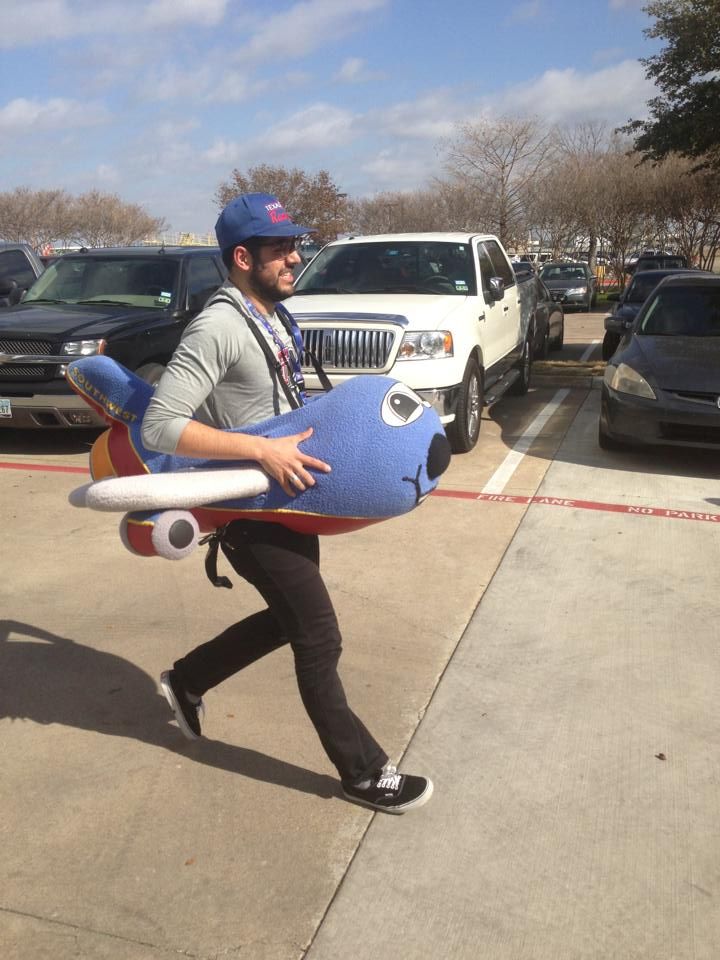 Adam flying Luvie at the SWAmazing Race during his Spring 2013 Internship