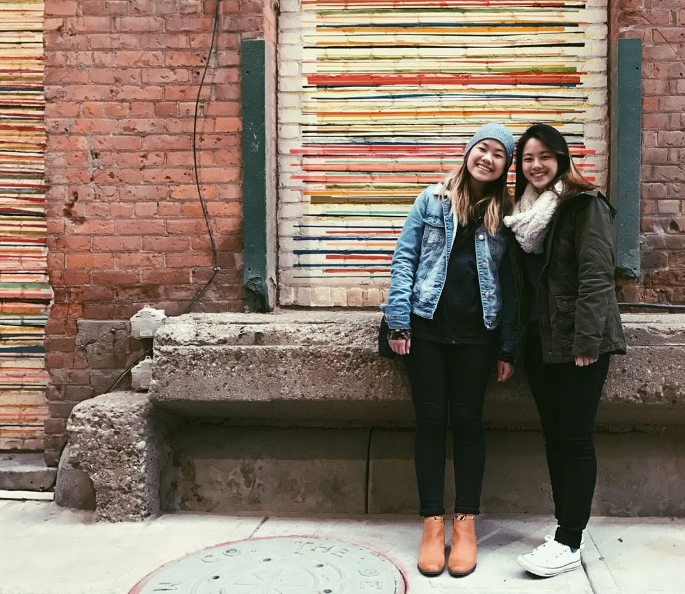 Isabel (left) and twin sister, Irene, (right) in Detroit, Michigan.