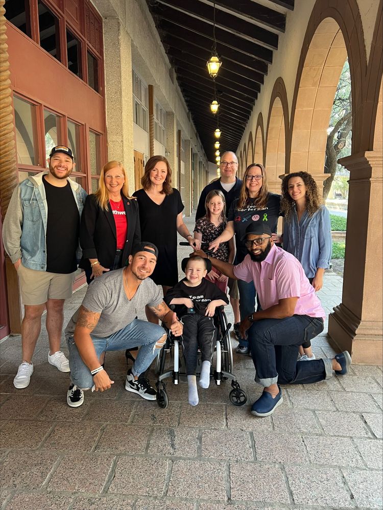 Kidd’s Kid, Carter, and his family meet the cast of the Kidd Kraddick Morning Show.